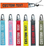 mvcen Personalized Embroidery Keychain, Custom Name Tag Personalized Text Keychain Custom Luggage Tags Key Fob Ring Accessories for Crate, Backpacks, Car, Keyring, Gift
