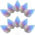 Ephlyn 6Pcs Paper Palm Leaves Fan Cake Toppers Palm Leaf Fan Cake Picks Craft DIY Fan Cupcake Toppers Palm Spear Leaves Cake Decorations for Baby Shower Wedding Birthday Party Decor Supplies Colorful