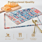 Snycler Table Runner Boho Table Runners Vintage Elegant Farmhouse Table Center Linen Decor for Home Dining Party Entrance (12x18 Inch,Set of 4) Boho-Blue&Red