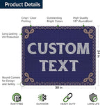Custom Sign, Custom Street Sign, 11 Font Colors, 13 Font Styles, 4 Hole Options, 22 Sizes, 24x30 Inches, Rust Free DiBound, Fade Resistant, Made in USA by My Sign Center (Fauxsaic 1)