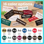 ExcelMark Custom Name Tag - Engraved Name Badge with Pin or Magnetic Backing, 16 Colors, 6 Fonts, and 2 Sizes to Choose from (Bronze w/Black Letters, 1"x 3")