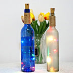 Wine Bottle Lights with Cork 15Pack 10 LED 40 Inches Battery Operated Silver Wire Liquor Fairy Mini String Lights for Party Christmas Halloween Wedding Decoration