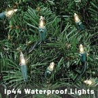 Christmas Lights for Tree 40Ft 200 Count Mini Lights Green Wire Christmas Tree Lights Waterproof Incandescent Bulb for Indoor Outdoor Xmas Holiday Wedding Home Party Decorations Clear 2pack