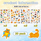 Cute Cat Stickers Kitty Decal Sticker 685 Counts Party Gifts Goodie Bags Decor Reward Animal Birthday Party Favors Vinyl Waterproof Cat Water Bottle Laptop Stickers Invitation Decor