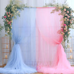 Pink and Blue Backdrop Curtain for Gender Reveal Girl and Boy Party Sheer Tulle Backdrop Drapes for Baby Shower Birthday Party Photoshoot Background Decorations 2 Panels 5ft X 8 ft