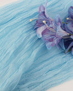 Blue Cheesecloth Table Runner 120 Inch, Light Blue Boho Gauze 10 FT, Rustic Cheese Cloth Table Runner for Wedding, Baby Bridal Shower, Birthday, Party, Holiday Decor Home Decorations