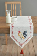 Maison d' Hermine Table runner 100% Cotton Double Layer Table Runners 108 inches long Decorative for Home Kitchen Dining Party Baby Shower Wedding Bridal Shower Spring Summer (Campagne, 14.50" x 108")