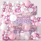 24PCS Light Pink Shimmer Wall Backdrop, Laser Square Sequin Photo Backdrops Panel, Glitter Wall Background for Birthdays, Weddings, Christmas, Engagements, Disco Bachelorette Party Decor (4FTx6FT)