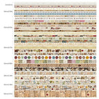 34 Rolls Vintage Washi Tape Set,Letter Map Stamp Stripe Literature Art Writable Aesthetic Washy Decorative Tapes for Scrapbooking, Junk Journal Supplies, Bullet Journaling 5-50mm Wide (3m Long)/Roll