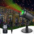 Outdoor Garden Laser Light Projector, Christmas Laser Lights with Red and Green Star Show, Waterproof Holiday Laser Light Landscape Spotlight, Suitable for Outdoor Garden, Home, Decoration, Party