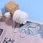Pearls String Beads 33 Feet Crafts Faux Pearl Roll for Christmas Garland Flowers Wedding Party Jewelry Decoration(5mm White)