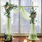 MDS Halloween Chiffon Draping Fabric - 1 Panel, 30" Wide x 30ft Long - Sheer Spooky Arbor & Canopy Drapery for Haunted House Backdrops, Party Ceilings, DIY Costumes & Themed Events - Sage Green