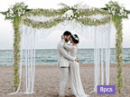 Artificial Baby Breath Flower Vines, Babys Breath Artificial Flowers Real Touch Faux Gypsophila Hanging Fake Baby's Breath Garlands for Wedding and Baby Shower Decor 2Pcs 5.8ft（Purple）