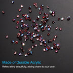 PATIKIL 14000Pcs Wedding Table Scatter Confetti Crystals 3mm Acrylic Diamonds Vase Fillers Gems for Table Centerpiece Decorations Bridal Shower Party, Dark Brown AB