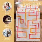 Maison d' Hermine Table Runner 100% Cotton Double Layer Table Runners 108 inches Long Decorative for Home Kitchen Dining Party Wedding Bridal Shower Spring Summer (Summer Maze, 14.50" x 108")