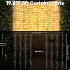 suddus 600 LED Christmas String Lights Outdoor, 9.8x19.6ft Curtain Light Plug in with Remote, 8 Modes Wall Hanging Lights for Christmas,Dorm,Wall,Window,Wedding,Party,Birthday Decor,Warm White
