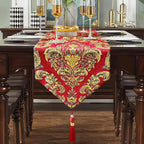 Christmas Red Chenille Table Runner for Center Decoration(13x60inch)
