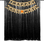JYFLZQ Black Sequin Backdrop Curtains 4ft x 6.5ft 1 Panel Glitter Photo Booth Backdrops Sparkly Photography Background Drapes for Halloween Father's Day Graduation Birthday Parties