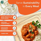 ECO SOUL Compostable 7 & 10 Inch Palm Leaf Square Plates (200 Count) Like Bamboo Plates | Biodegradable | Eco-Friendly, Microwave & Oven Safe - Party Pack
