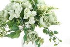 Artificial Flowers Fake Peony Silk Mini Plastic Bridal Flowers for DIY Wedding Bouquets Home Decorations 4 Packs(Light Green)