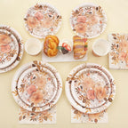 Boho Plates and Napkins Sets for 25 Guests, Floral Birthday Party supplies for Boho Fall Party Decorations