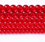 Red Glass Stone Beads Gemstone Round Crystal Energy Jade Beads Stone Beads for Jewelry Making DIY Bracelet Necklace Jewelry Making 1 Strand 15.5inch 31PCS 12MM