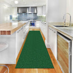 Ottomanson 2' x 7' Hallway Runner with Scraper Pile Extra Durable Non-Slip Rug Mat for Indoor & Outdoor Use - Ideal for Kitchen, Entryway, Patio & Garage - High-Traffic Carpet, Green