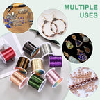 0.3mm Jewelry Wire, 28 Gauge 328FT Craft Wire Copper Beading Wire for Jewelry Making/Planting/Weaving/DIY Crafting, Soft Metal Wires [100M, Rose Golden]