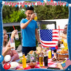 60 Pcs Plastic Straws Red Blue White Star Shaped Straws Patriotic Disposable Drinking Cute Straw for Veterans Day 4th of July Independence Day Party Beverage Cocktail Remembrance Supplies