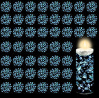 50 PCS Artificial Floating Beads for Centerpieces & Vase Fillers - Transparently BlueAB 8+3mm String Beads, Faux Pearl Strings for Wedding, Party, Crafts, and Home Decoration