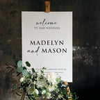 Personalized Wedding Welcome Sign, Customized White Foam Sign for Wedding, 3 Optional Sizes, 29 Design Colors - Wedding Plaque for Welcome Sign, Customizable Wedding Décor