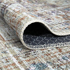 Bloom Rugs Washable Non-Slip 6' x 9' Rug - Peach/Beige Traditional Area Rug for Living Room, Bedroom, Dining Room, and Kitchen - Exact Size: 6' x 9'