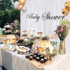 White Backdrop Curtain for Wedding Decor Holiday Party - White Wedding Backdrop Polyester Photography Backdrop Drapes Baby Shower Birthday Privacy Sliding Curtains Home Decor, 5ft x 8ft, 2 Panels