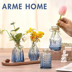 Arme Bud Vases Set of 32, Blue Vase for Centerpieces, Clear Bud Vase in Bulk, Mini Flower Vintage Cute Vases for Centerpieces, Small Glass Vases for Wedding Decor, Home Table Flower Décor