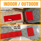 Ottomanson 3'11" x 5' Mud Mat Area Rug Scraper Carpet - Non-Slip, Dirt Trapping for Indoor & Outdoor Use - Ideal for Entryway, Garage, Kitchen, Patio & High-Traffic Areas, Red