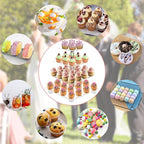 YestBuy 4 Tier Acrylic Cupcake Stand with Base, Premium Cupcake Holder, Acrylic Cupcake Tower Display Cady Bar Party Décor – Display for Pastry(4.7" Between 2 Layers)…