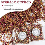 Sukh 8Packs Dried Flower Petals - Biodegradable Wedding Confetti,Natural Real Dried Flower Rose Petal Wedding Confetti for DIY Spa Bath Salts,Soap Making,Candle,Resin Jewelry Crafts,Party Decoration