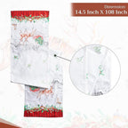 Maison d' Hermine Table Runner 100% Cotton Double Layer Table Runners 108 inches Long for Thanksgiving Christmas Decorations Home Kitchen Dining Party Wedding (Christmas Tradition, 14.5" x 108")