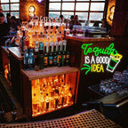 Tequila Is A good Idea Neon Sign LED Tequila Light Up Sign for Wall Decor Dimmable USB Tequila Neon Light Signs for Beer Bar Home Party Music Festival Man Cave Restaurant