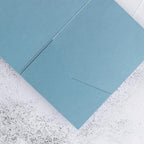 20 Pcs 5.12x7.1'' Sparkle Dusty Blue Tri-fold Laser Cut Wedding Invitation Cards for Wedding Bridal Shower Quinceañera Engagement Birthday Invitation