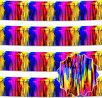 4 Pack 10 Ft Rainbow Foil Fringe Garland Metallic Streamers Tinsel Banner Wall Hanging Garland Backdrop for Parade Floats, Halloween, Christmas, Thanksgiving, New Year Party Decorations
