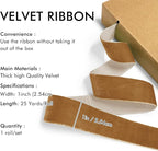 Copper Velvet Ribbon 1'' 25 Yards for Christmas Tree, Gift Wrapping, Flower Bouquet, Wreath Decorations, Bow Making