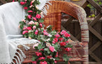 Miracliy 16 Pack 131 FT Flower Garland Decorations Plastic Artificial Flowers for Wedding Decoration Photo Booth Backdrop