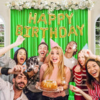 10 x 7 Feet Emerald Green Backdrop Curtain for Partie, Background Curtains for Photoshoot, Birthday, Wedding, Halloween, Thanksgiving, Christmas, New Year Party Decorations 5Ft x 7Ft, 2 Panels