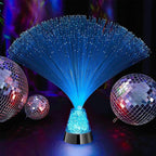 Patelai 10 Pcs LED Fiber Optic Lamp Color Changing Fiber Optic Night Light with Multicolor Glow Decorative Table Centerpiece for Sensory Bedroom Halloween Party Holiday Decorations (Novel,Blue)