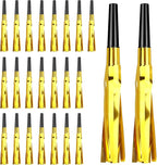 Noise Makers, 24 PCS Gold Noise Makers, Glitter Metallic Fringed Party Blowers Noisemakers Horns for Adults for Birthday Sporting Events Christmas 2025 New Year Eve Party Favor Supplies Decorations