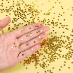 STEFORD 150g Gold Star Confetti, 6mm Glitter Stars Shiny Gold Table Confetti Metallic Sequin Sprinkle Stars for Baby Shower Wedding Christmas Valentine Party Decorations