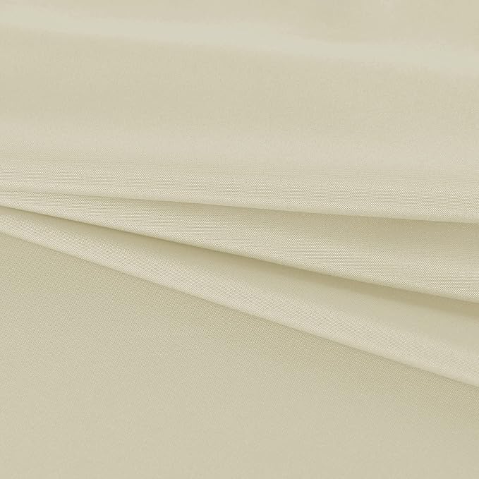 Fitable Rectangle Tablecloth Stain and Wrinkle Resistant Washable Polyester Table Cloth for Buffet Parties and Camping (54x108 inch, Ivory)