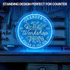 Custom Garage Neon Sign for Workshop, Personalized LED Wrench Tool Signs for Men Dad Gifts, Dimmable Customized Garage Light Up Signs for Carport Repair Shop Carbarn Man Cave Business Wall Decor