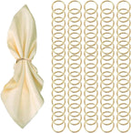 Gold Napkin Rings - 80 Pcs Stainless Steel Napkin Rings,Gold Rotundity Metal Napkin Ring for Table Settings Wedding Christmas Party Dinner Table